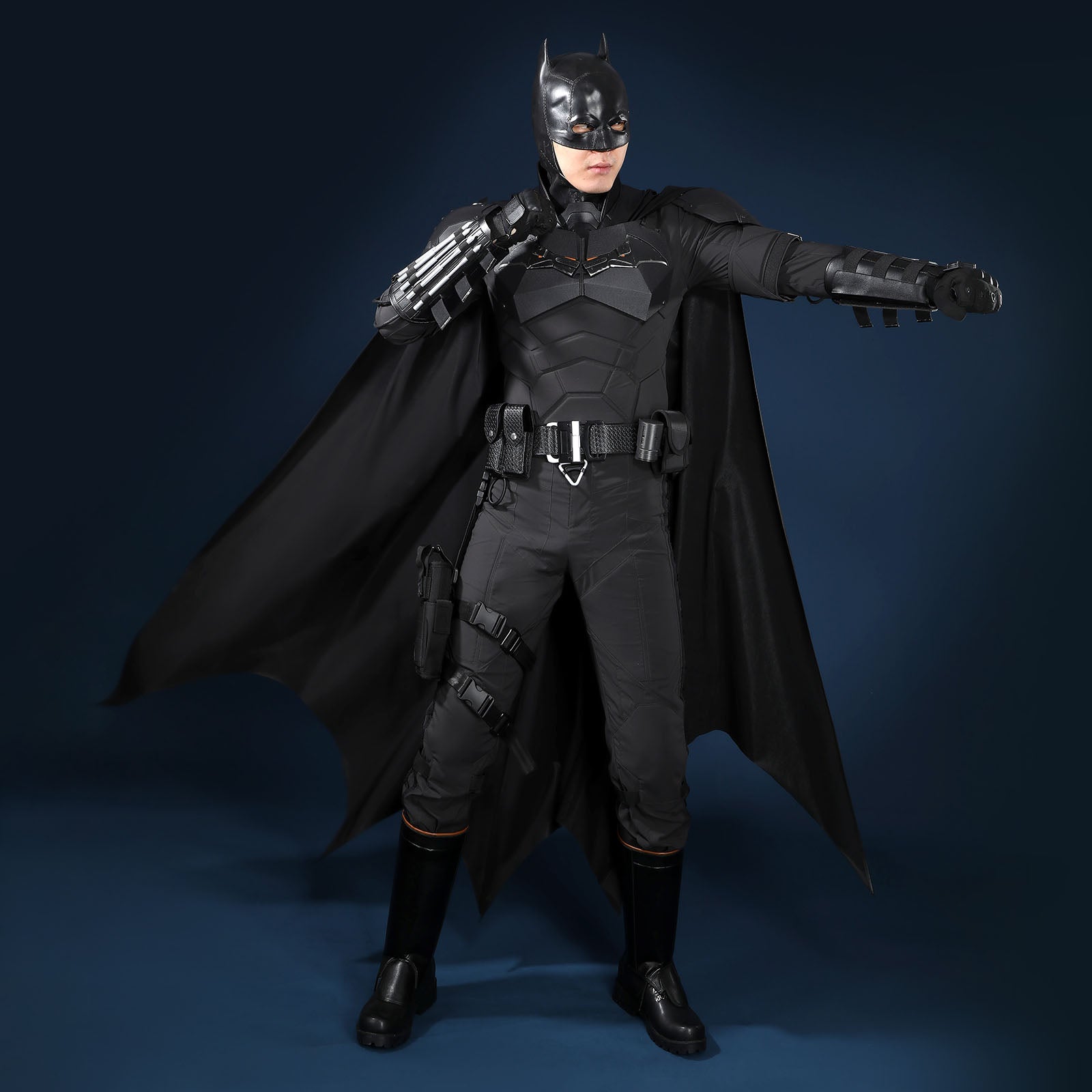 The Batman 2022 Bruce Wayne Cosplay Costumes Robert Pattinson Halloween Themed Party OutfitsThemed Carnival Party Outfit