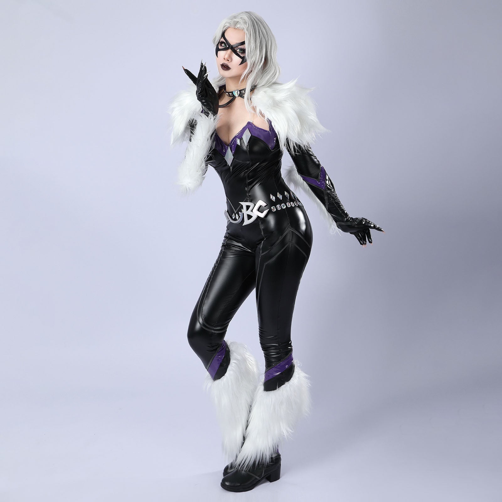 Marvel Rivals Black Cat Felicia Hardy Halloween Outfit Cosplay CostumesThemed Carnival Party Outfit