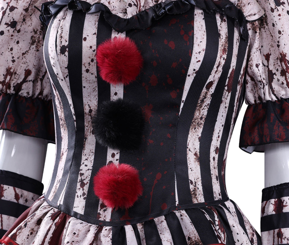 Killer Terrifier Clown Bloodstained Premium Edition Cosplay Costume Halloween Party Joker Outfit