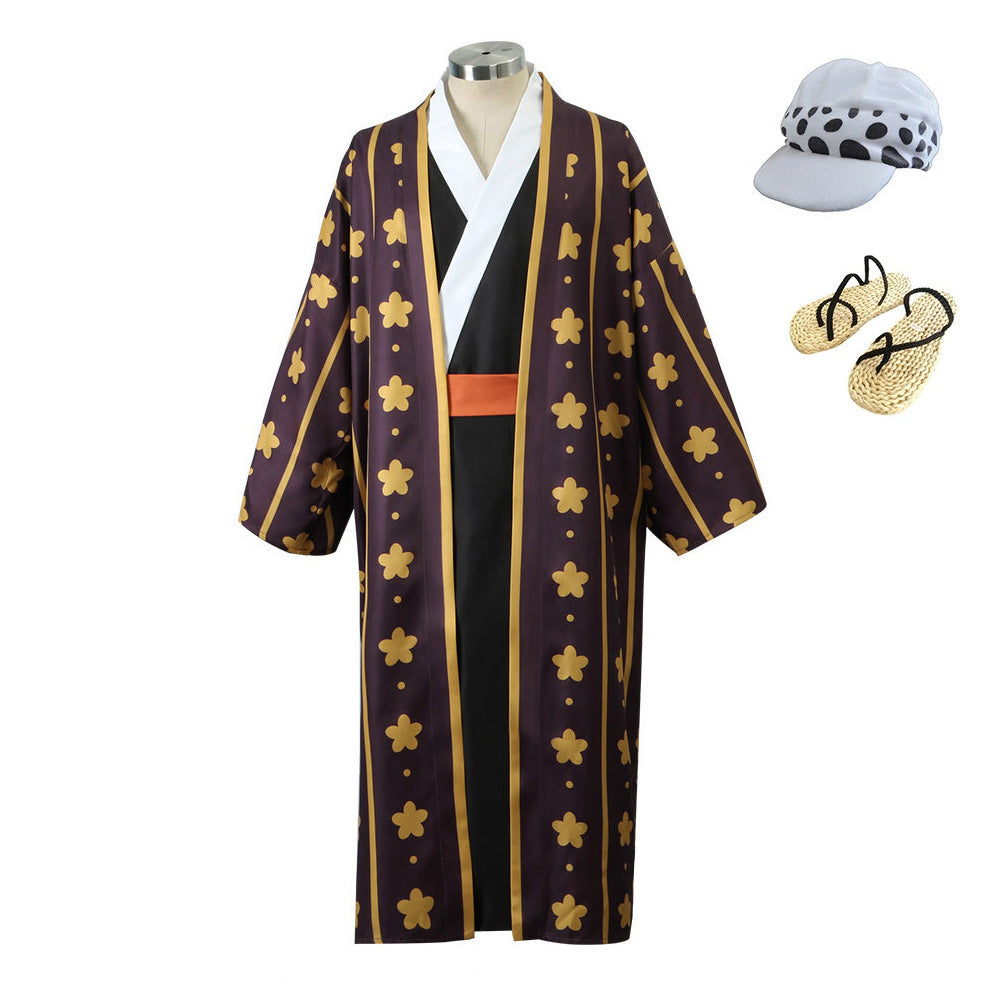 Anime Navigation Trafalgar D. Water Law Kimono One Piece Cosplay Costumes