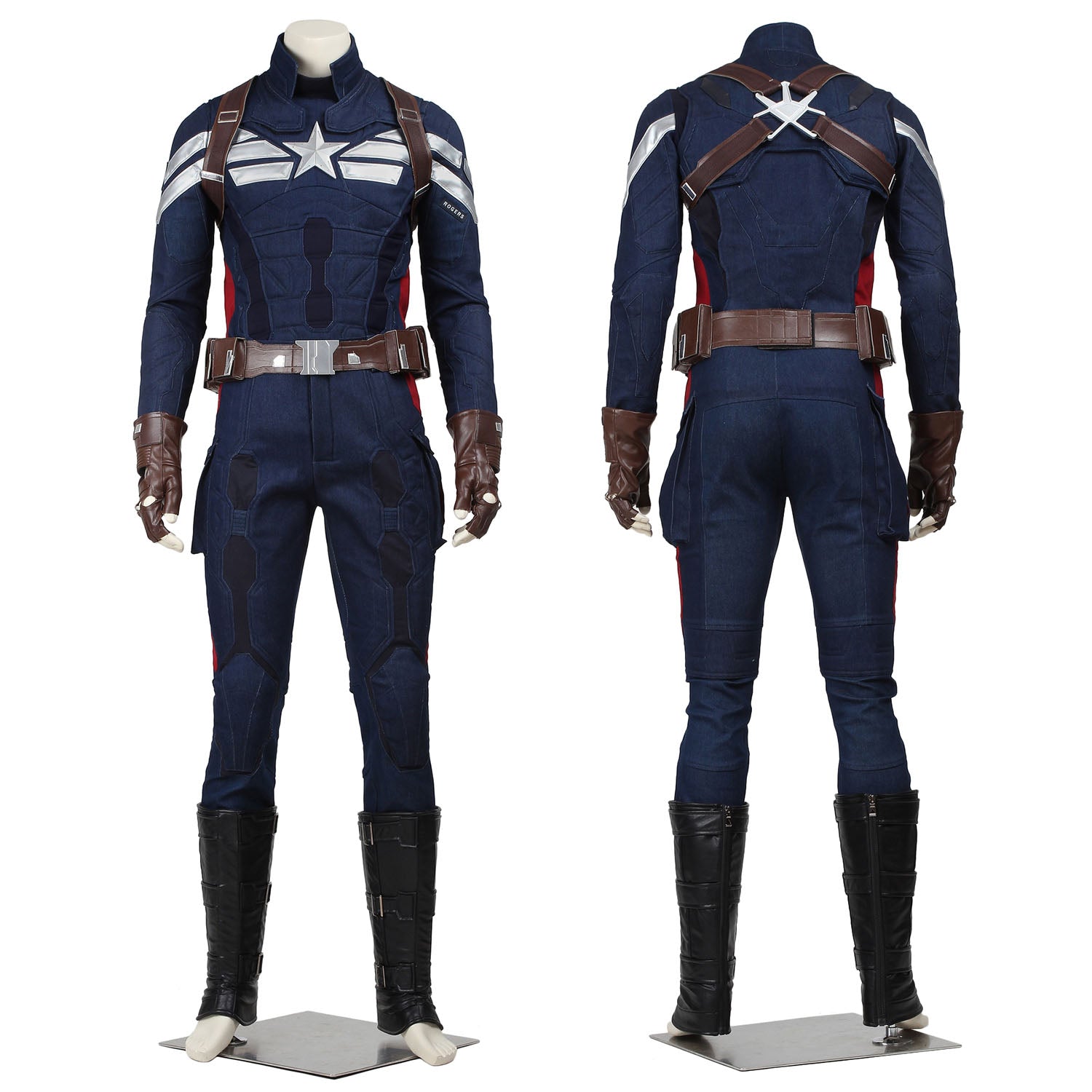 Captain America 2 The Winter Soldier Steve Rogers Male Cosplay CostumesThemed Carnival Party Outfit