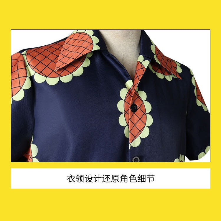 Anime Navigation Monkey D. Luffy Sunflower T-shirt One Piece Cosplay Costumes