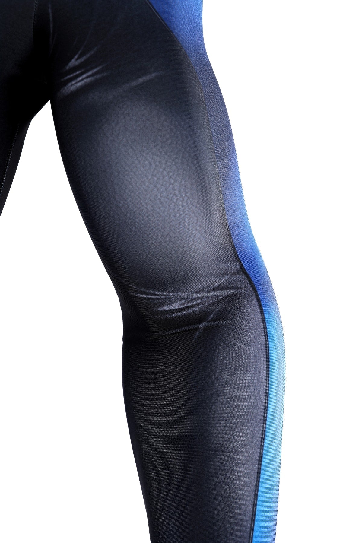Nightwing Blue Battle Suit Jumpsuit Eye Mask Cosplay Costumes