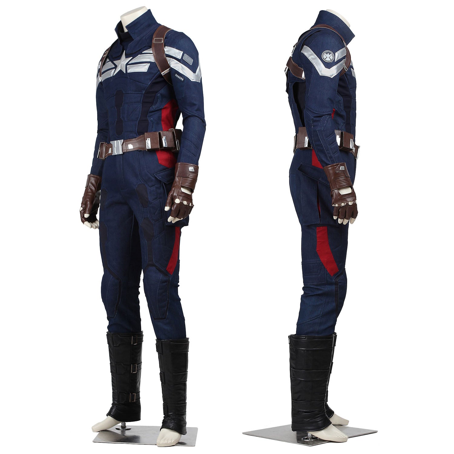 Captain America 2 The Winter Soldier Steve Rogers Male Cosplay CostumesThemed Carnival Party Outfit