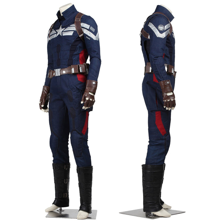 Captain America 2 The Winter Soldier Steve Rogers Male Cosplay CostumesThemed Carnival Party Outfit