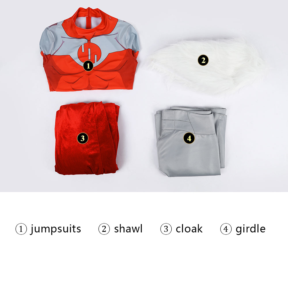 Invincible Thragg Kids Jumpsuit with Cloak Halloween Cosplay Costumes
