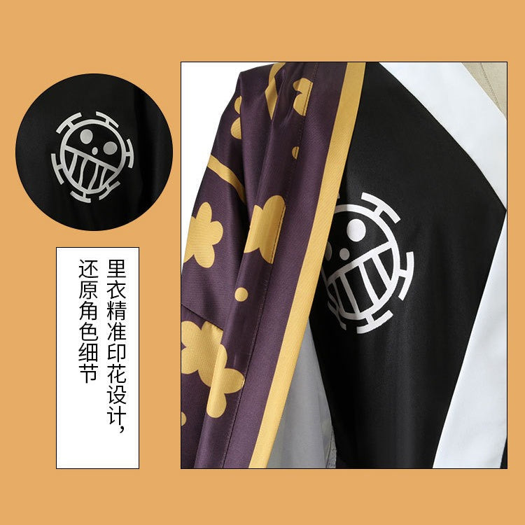 Anime Navigation Trafalgar D. Water Law Kimono One Piece Cosplay Costumes