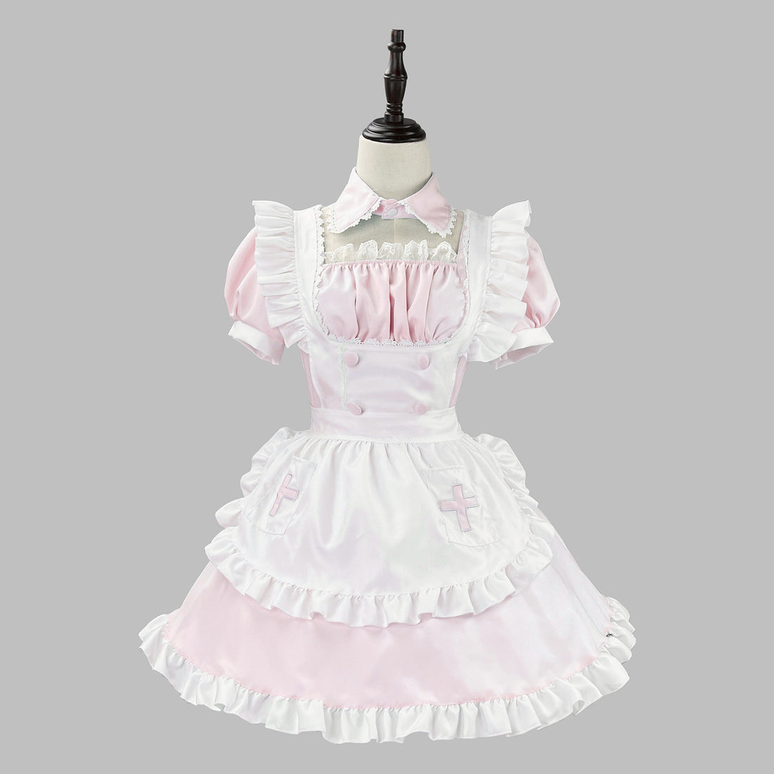 Light Color Angel Maid Outfit Cosplay Streamer Dress Costume