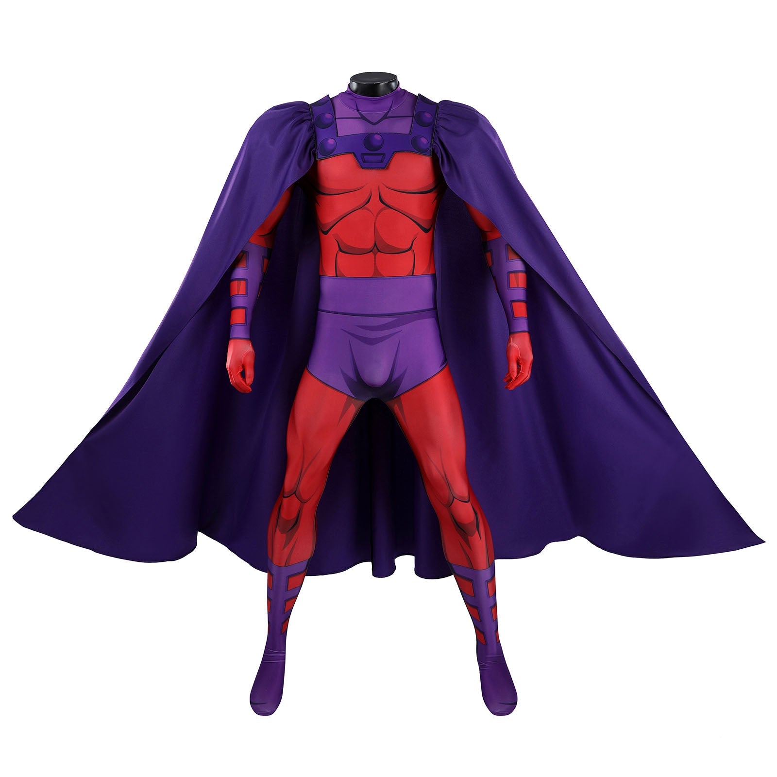X-Men '97 Magneto Jumpsuit with Cloak Helmet Cosplay CostumesThemed Carnival Party Outfit