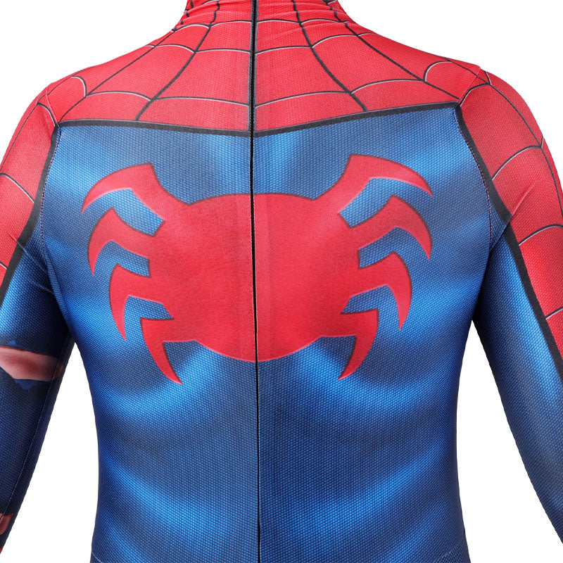 Spider-Man PS5 Classic Suit Damaged Children Jumpsuit Cosplay Costumes
