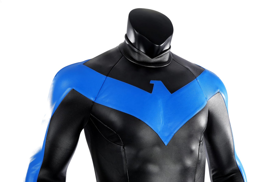 Nightwing Blue Battle Suit Top Level Movie Cosplay Costumes