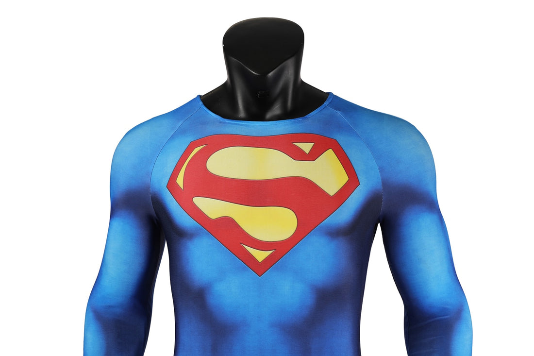 Superman 1978 Moive Christopher Reeve Male Jumpsuit Cosplay Costumes