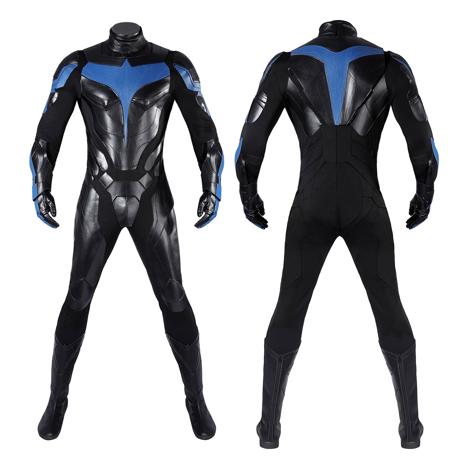 Titans Season 1 Nightwing Dick Grayson Battle Suit Male Cosplay CostumesThemed Carnival Party Outfit