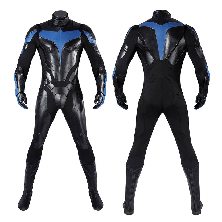 Titans Season 1 Nightwing Dick Grayson Battle Suit Male Cosplay CostumesThemed Carnival Party Outfit