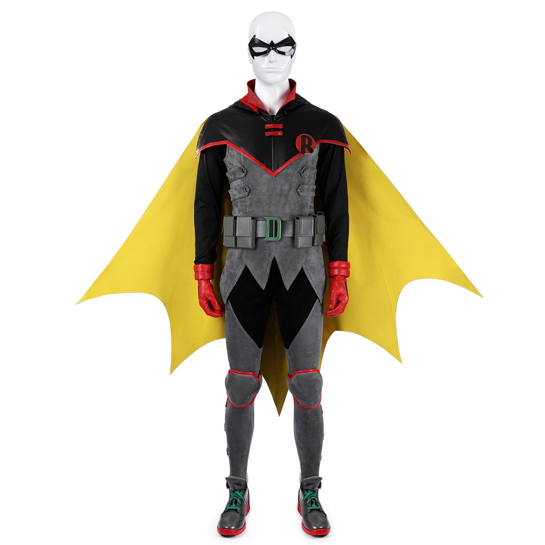 Batman: Son of The Demon Robin Damian Wayne Cosplay Costumes Halloween Suit with CloakThemed Carnival Party Outfit