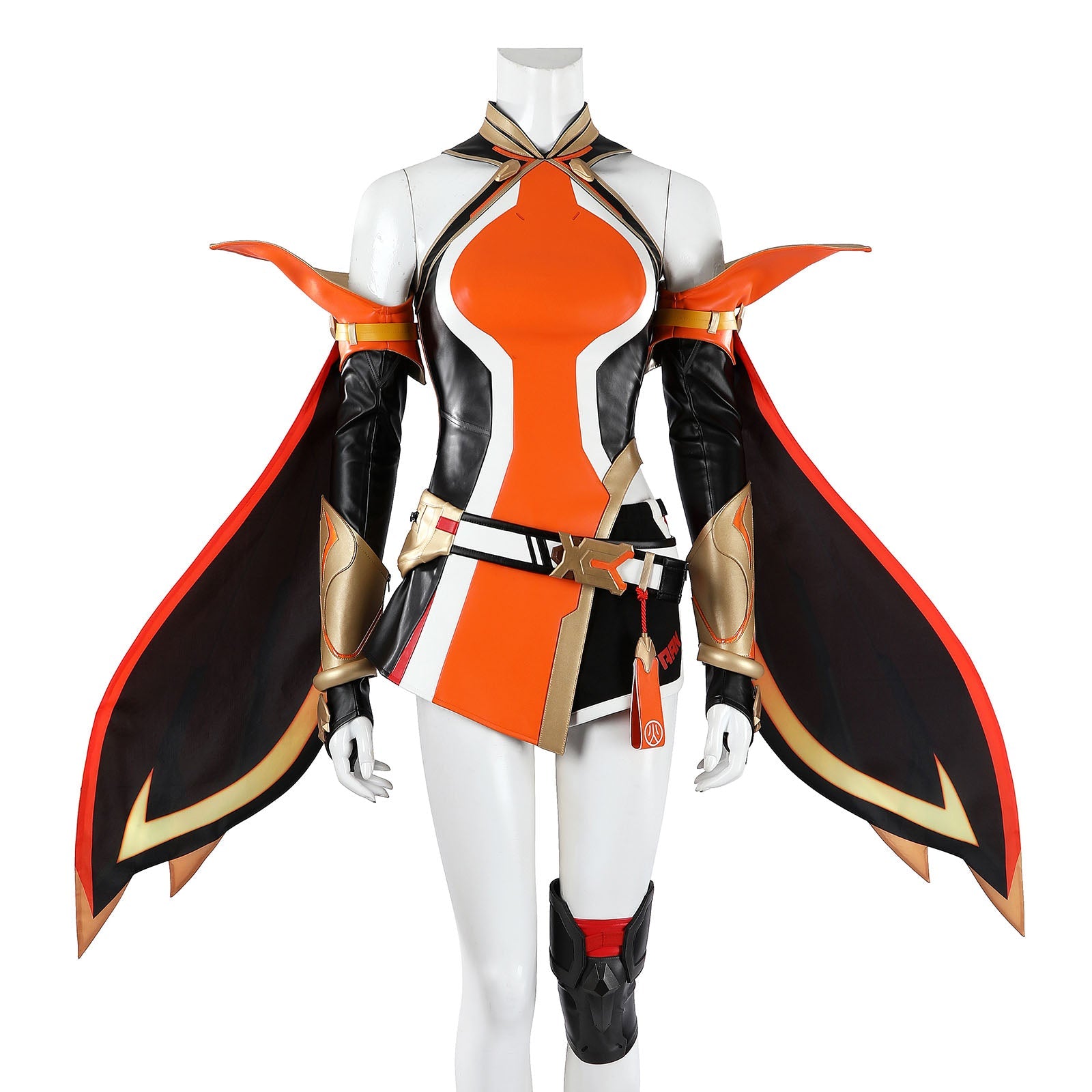 Overwatch Anran Orange Outfit Top Level Fullset Cosplay CostumesThemed Carnival Party Outfit