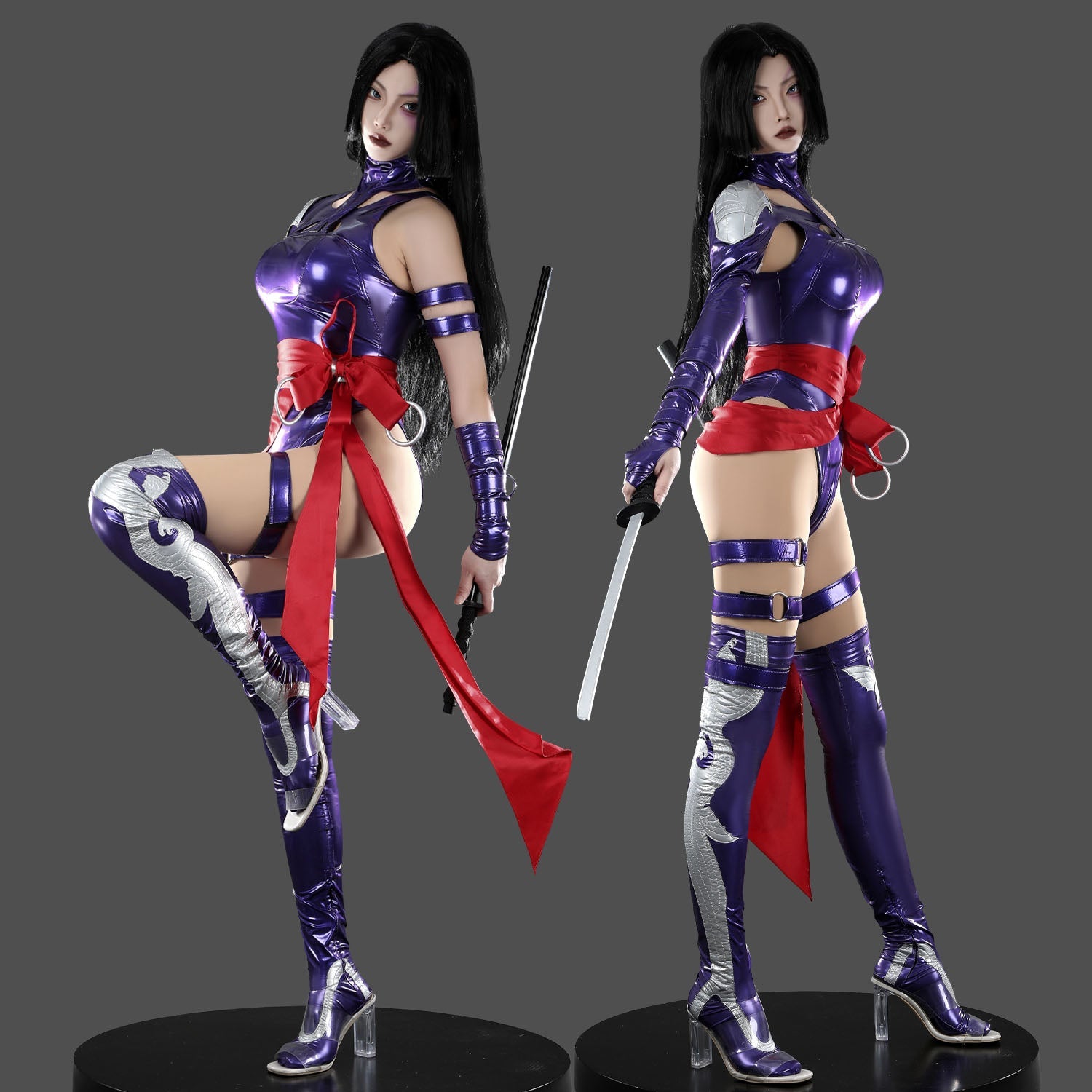 Marvel Rivals Luna Snow Psylocke Bodysuit Full Set Cosplay CostumesThemed Carnival Party Outfit