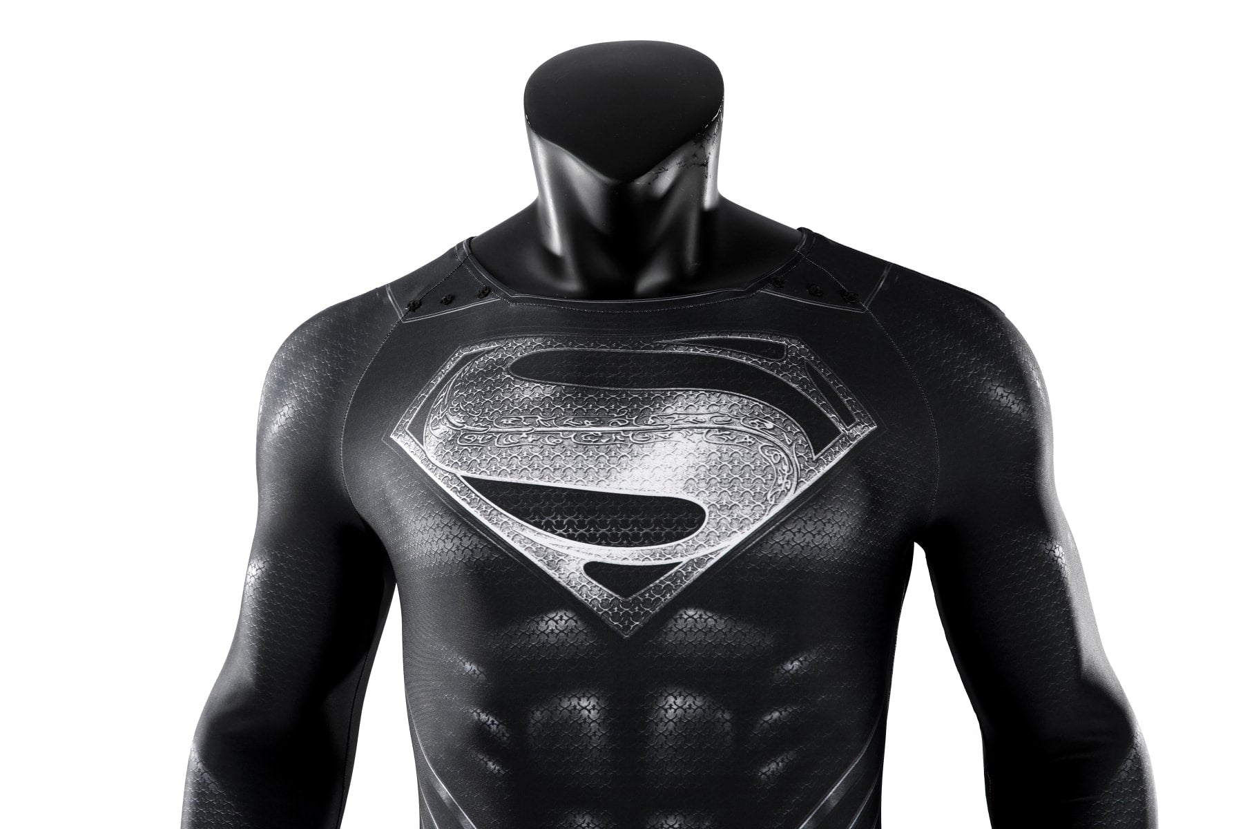 Justice League Superman Black Suit Jumpsuit with Cloak Cosplay Costumes