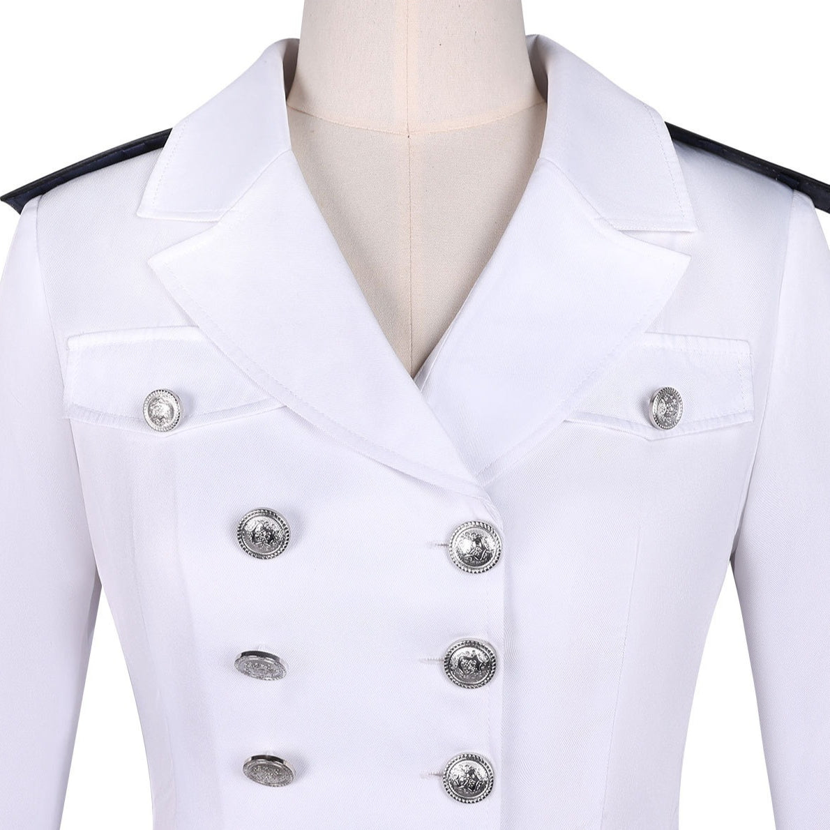 K-Pop Girl IVE Jang Won Young Same Style White Sailor Navy Uniform Stage Outfit