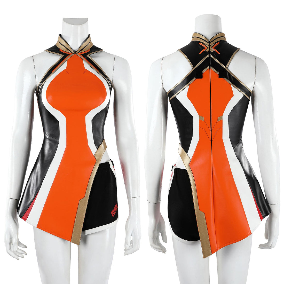 Overwatch Anran Orange Outfit Top Level Fullset Cosplay CostumesThemed Carnival Party Outfit