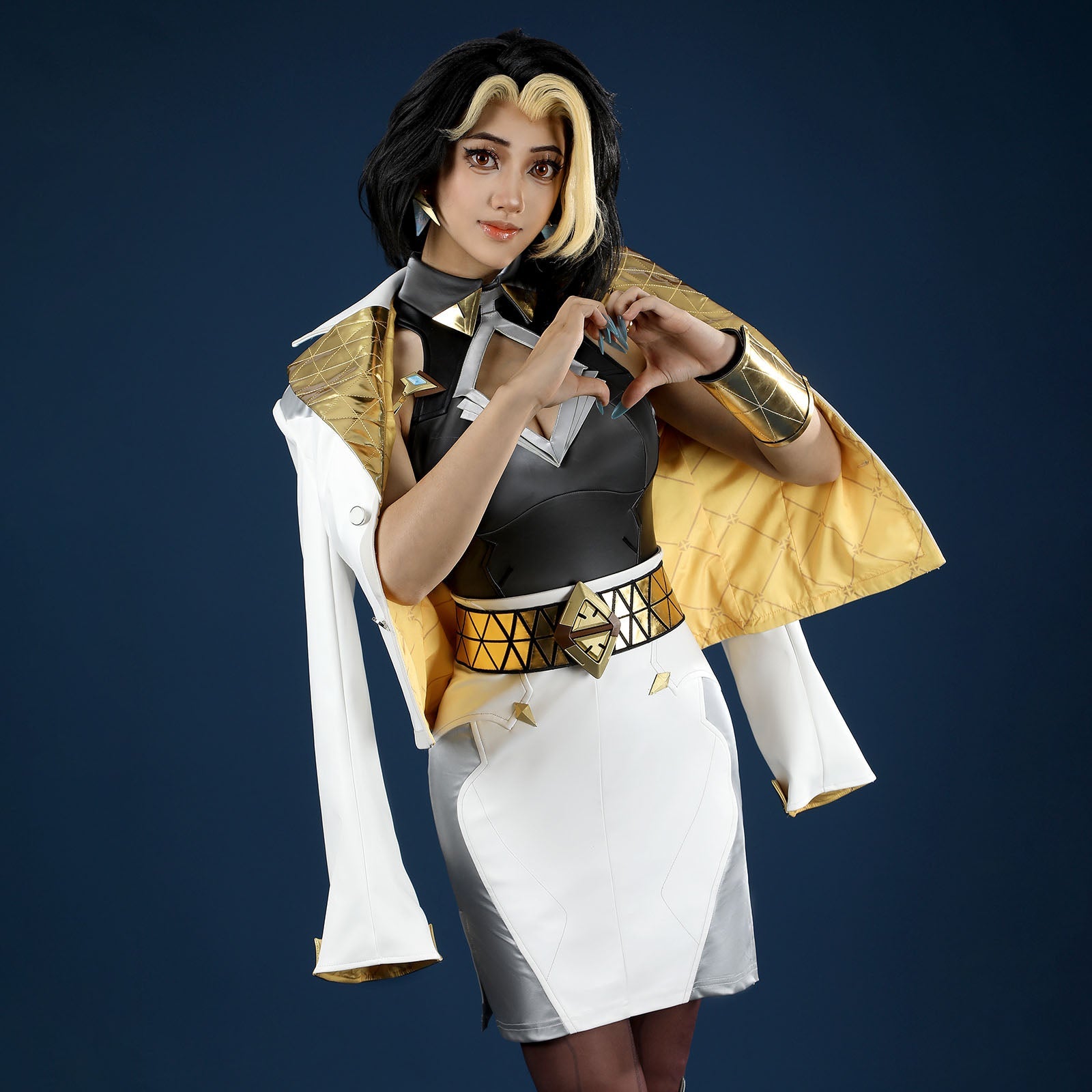 Overwatch Domina Golden Outfit Top Level Fullset Cosplay CostumesThemed Carnival Party Outfit