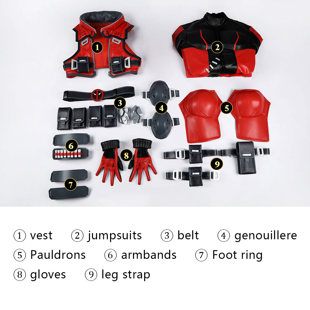 Marvel Rivals Deadpool Ver 2 Red Suit Top Level Cosplay CostumesThemed Carnival Party Outfit