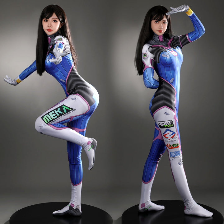 OW Overwatch D.Va Hana Song Female Jumpsuit Cosplay CostumesThemed Carnival Party Outfit