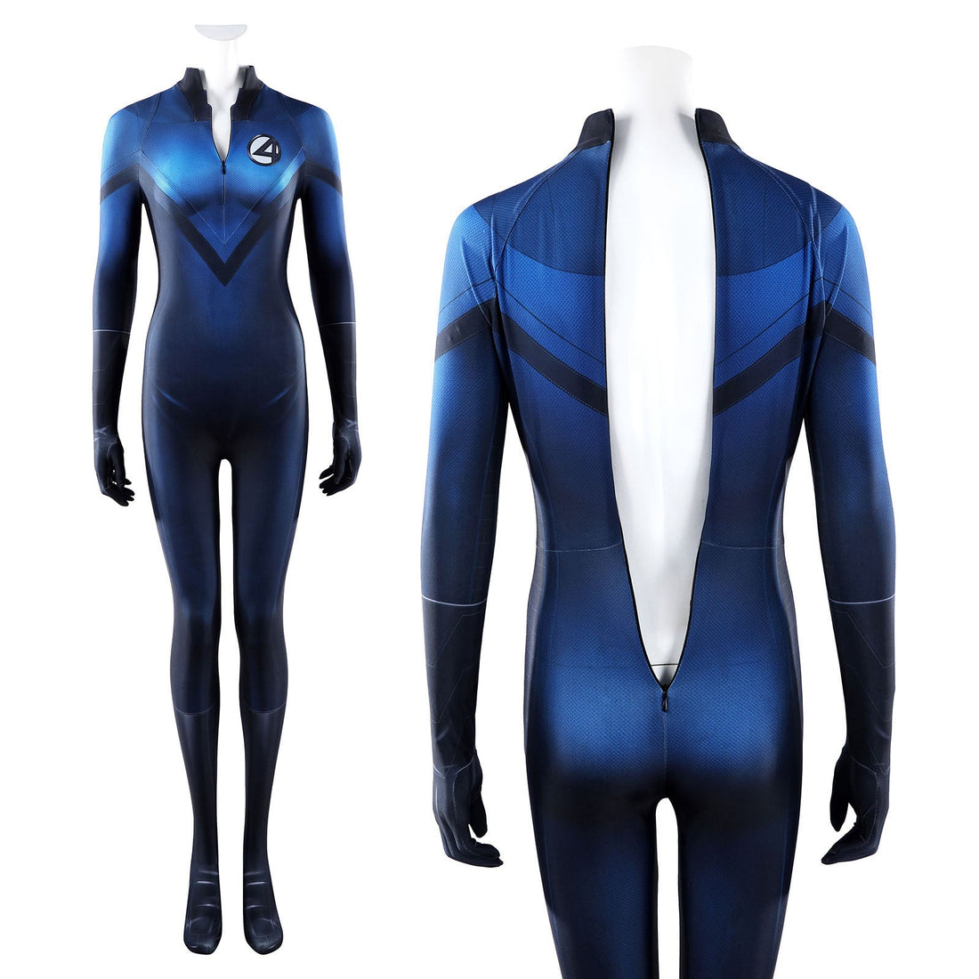 Fantastic Four Invisible Woman Cosplay Costumes Women's Jumpsuit for Halloween Themed Carnival PartyThemed Carnival Party Outfit