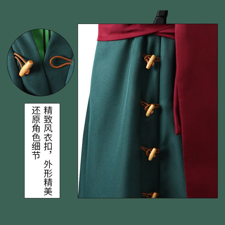 Anime Navigation Wano Country Roronoa Zoro Kimono One Piece Cosplay Costumes