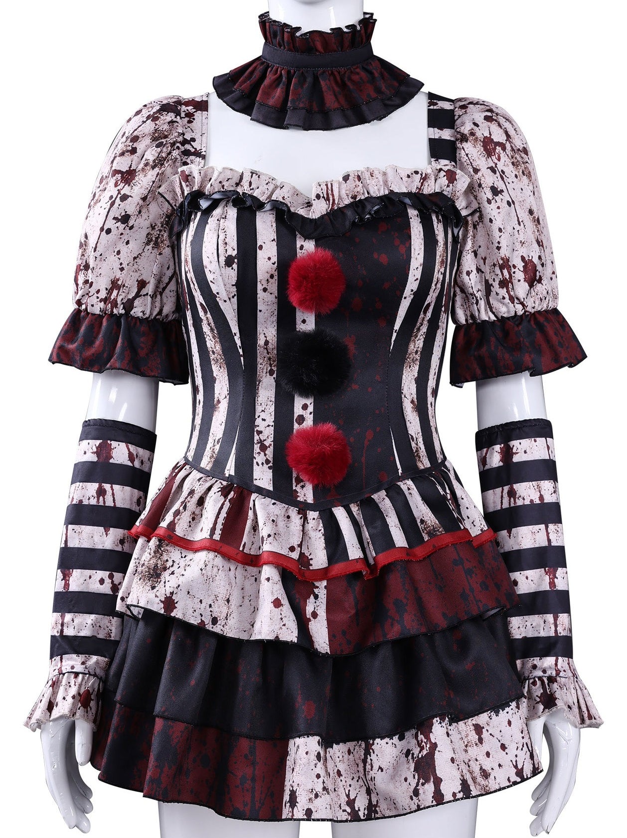 Killer Terrifier Clown Bloodstained Premium Edition Cosplay Costume Halloween Party Joker Outfit