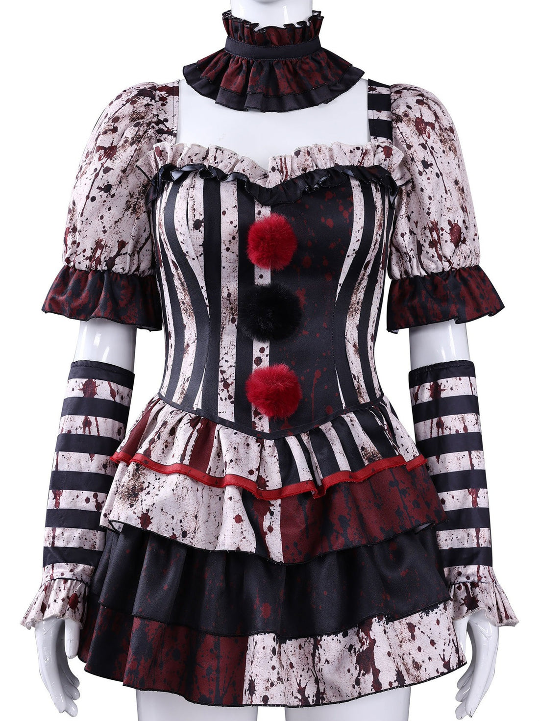 Killer Terrifier Clown Bloodstained Premium Edition Cosplay Costume Halloween Party Joker Outfit