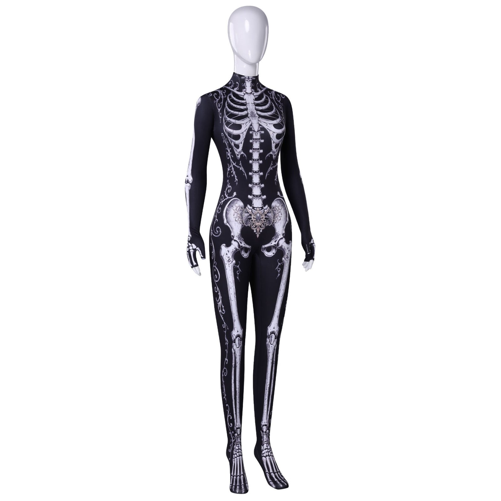 Halloween Skeleton Bodysuit Cosplay Costumes Women's Jumpsuit Themed Party Outfit