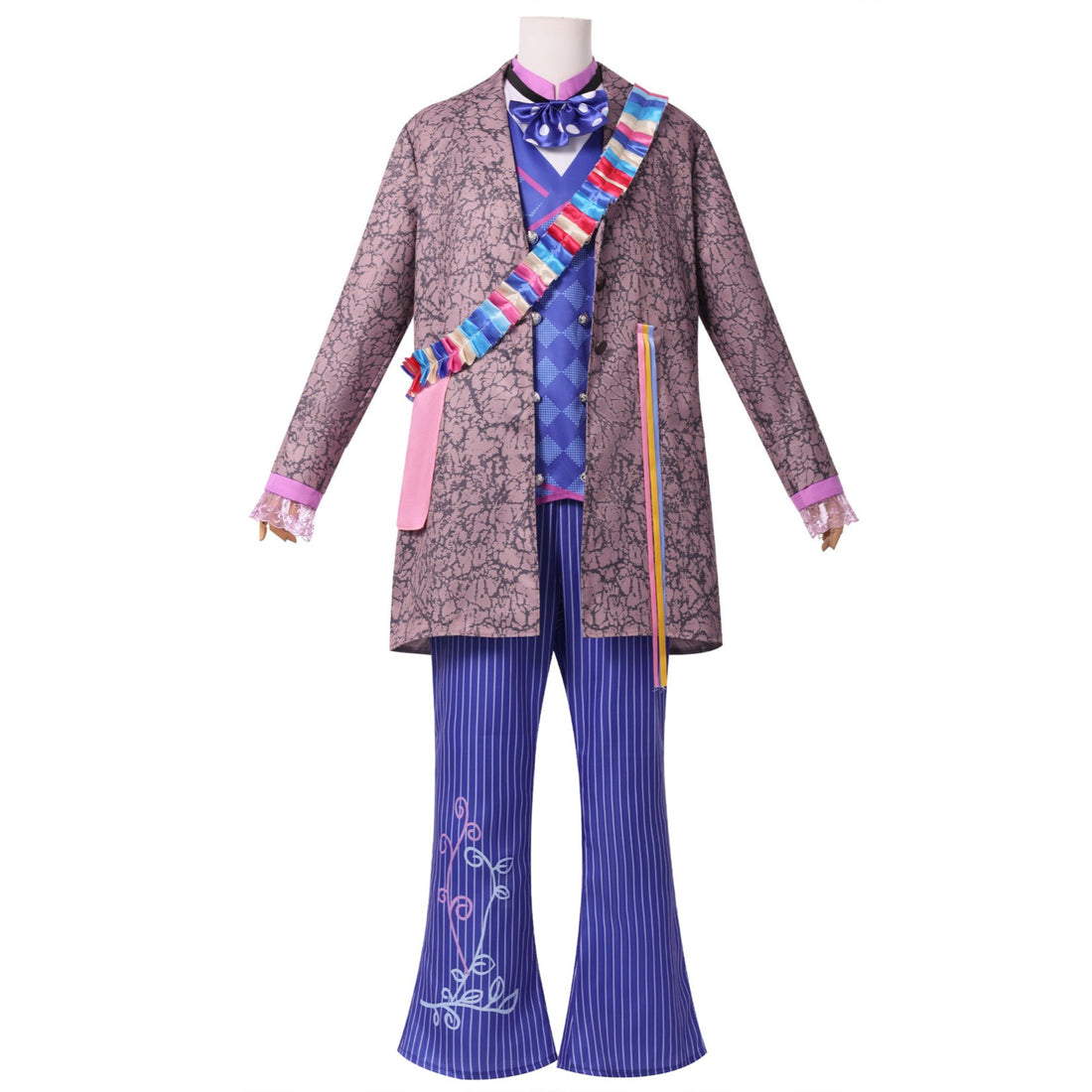 Men's Alice Style Mad Hatter Fancy Suit Cosplay Costume for Halloween Parties
