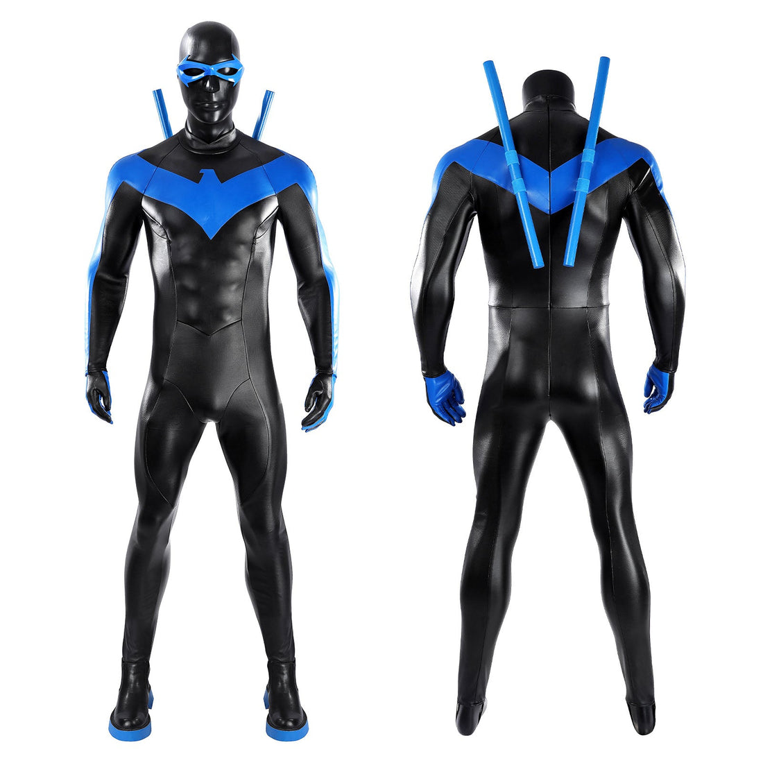 Nightwing Blue Battle Suit Top Level Movie Cosplay Costumes