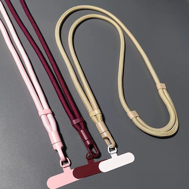 Rotatable Buckle Crossbody Neck Phone Strap with Tether Tabs – Adjustable Wristlet & Hand Lanyard