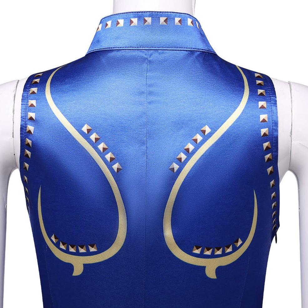 Game Street Fighter Chun-Li Battle Suit Cosplay Costumes Women's Dress Themed Carnival Outfit