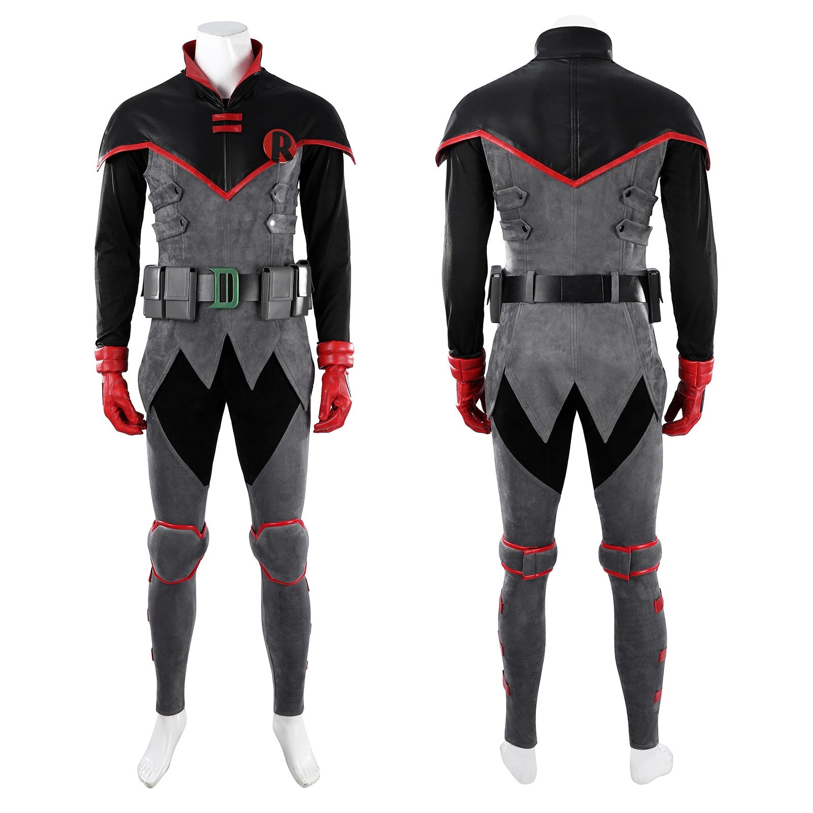 Batman: Son of The Demon Robin Damian Wayne Cosplay Costumes Halloween Suit with CloakThemed Carnival Party Outfit