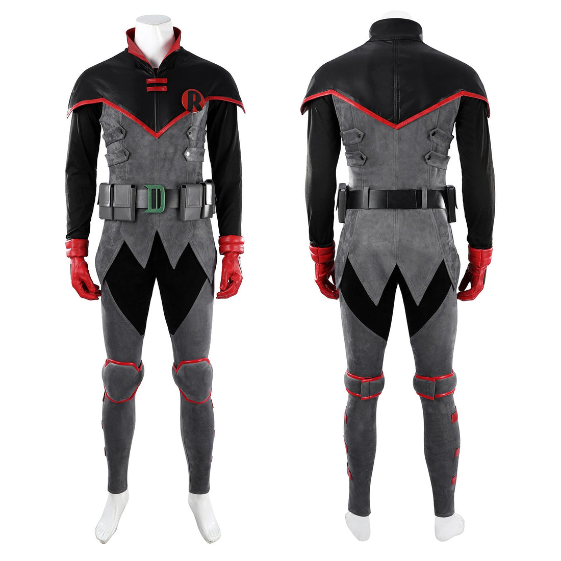 Batman: Son of The Demon Robin Damian Wayne Cosplay Costumes Halloween Suit with CloakThemed Carnival Party Outfit