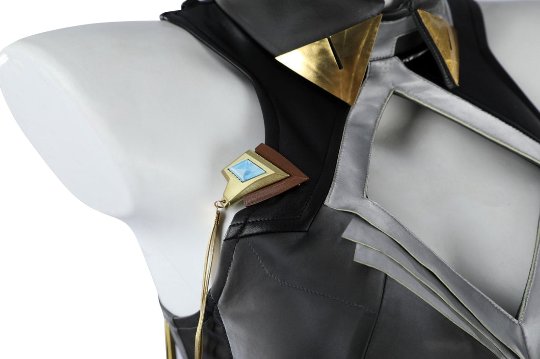 Overwatch Domina Golden Outfit Top Level Fullset Cosplay CostumesThemed Carnival Party Outfit
