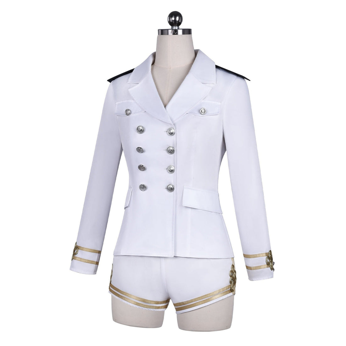 K-Pop Girl IVE Jang Won Young Same Style White Sailor Navy Uniform Stage Outfit