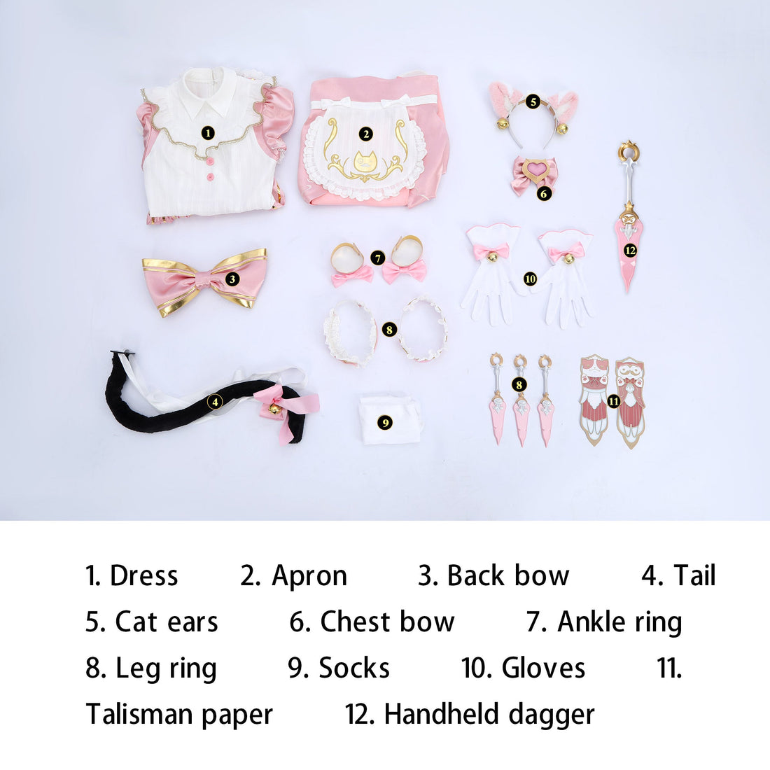 Overwatch Kiriko Kamori Cat Maid Cosplay Costumes Women's Lolita Dress Themed Carnival OutfitsThemed Carnival Party Outfit