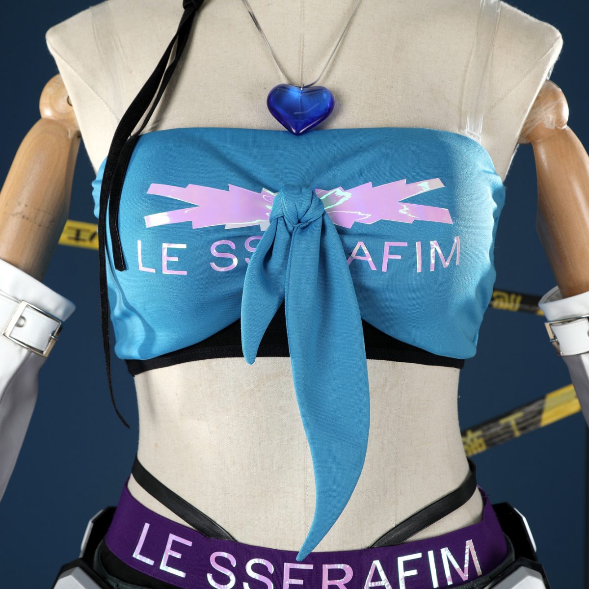 Overwatch 2 X LE SSERAFIM FEARLESS D.VA Blue Cosplay CostumesThemed Carnival Party Outfit