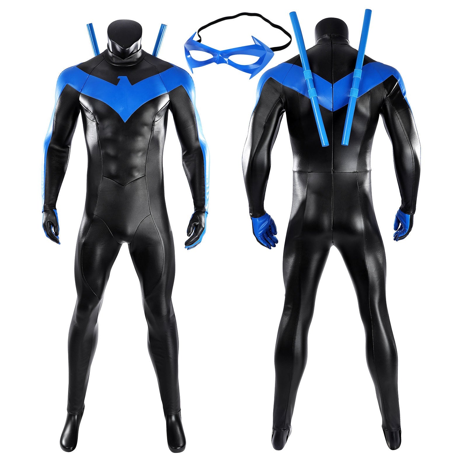 Nightwing Blue Battle Suit Top Level Movie Cosplay Costumes
