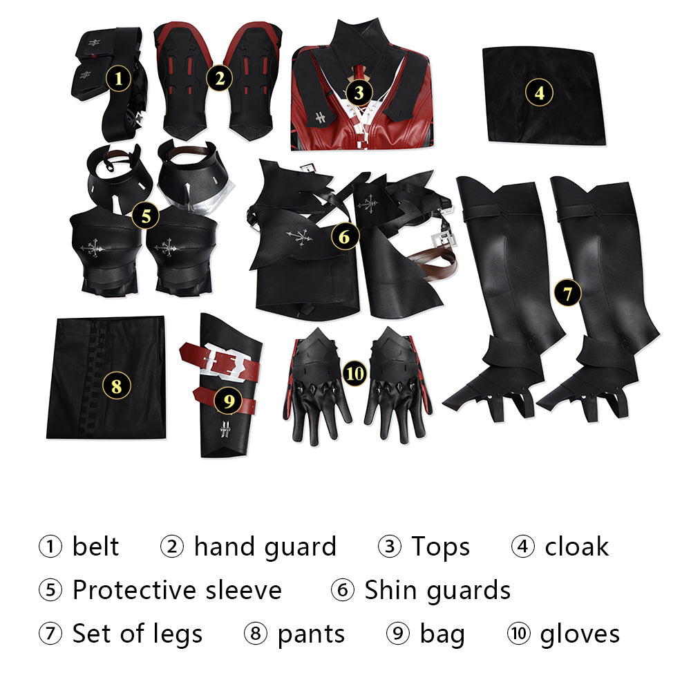 FF16 Final Fantasy XVI Clive Rosfield Male Leather Cosplay CostumesThemed Carnival Party Outfit