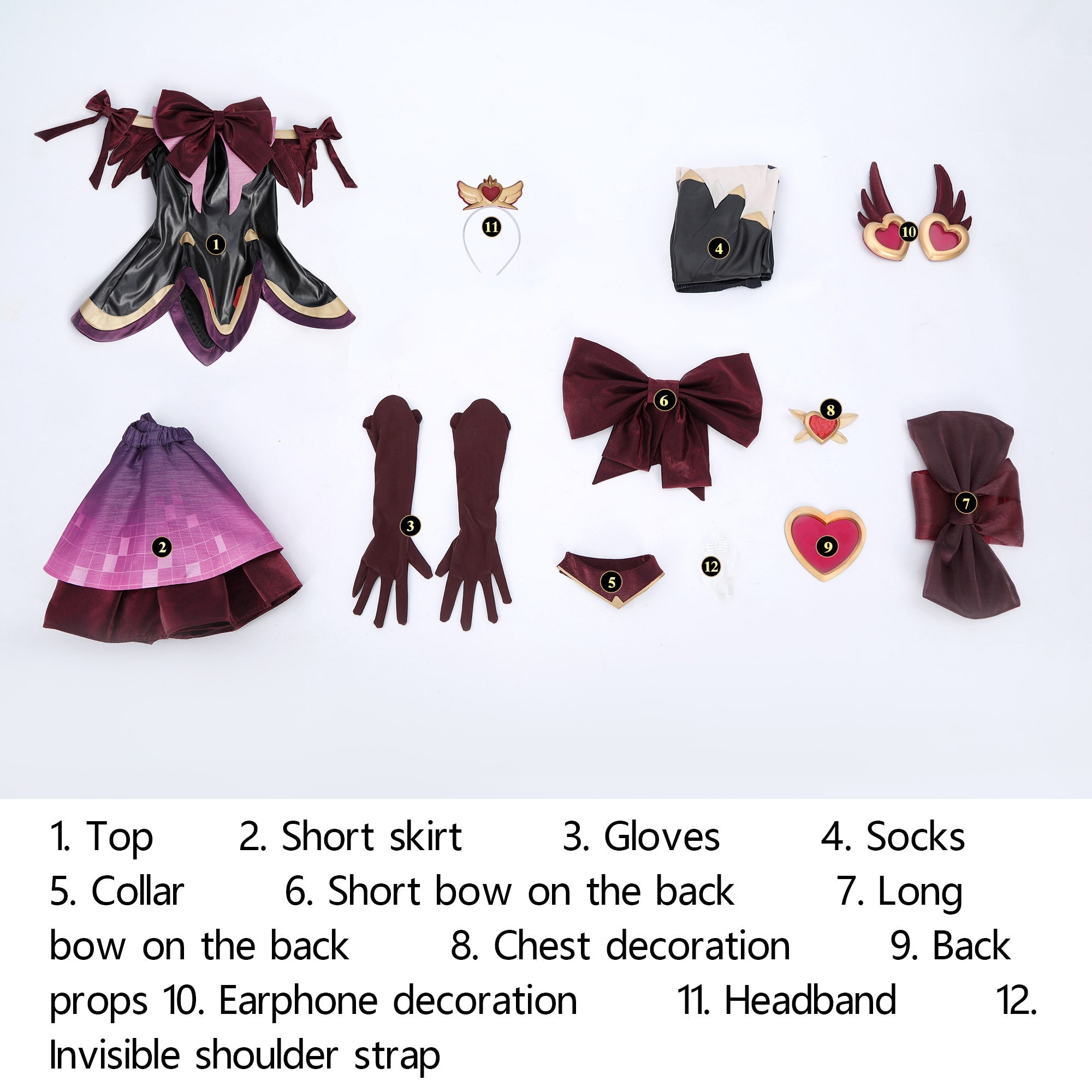 Overwatch 2 Magical Girl Juno Red Black Full Set Cosplay CostumesThemed Carnival Party Outfit