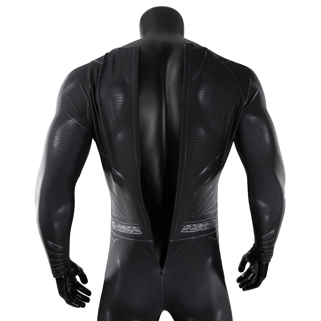 Justice League Superman Black Suit Jumpsuit with Cloak Cosplay Costumes