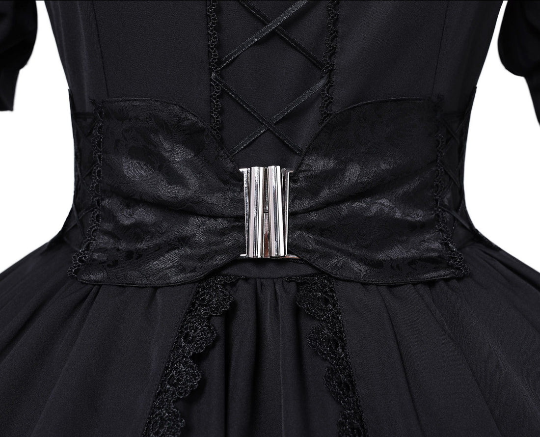 Identity V Gardener Emma Woods Black White Waltz Cosplay Costumes Lolita Dress Halloween Party Outfit