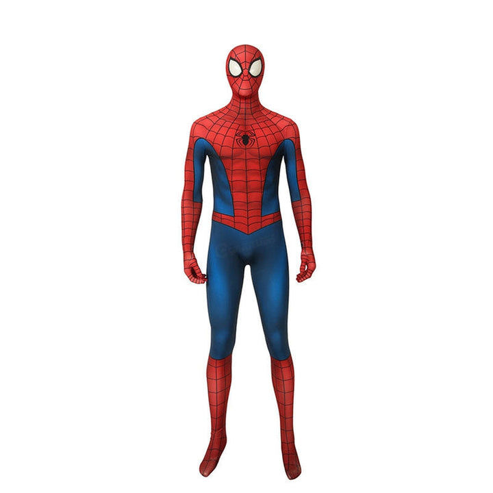 Spider-Man Elastic Force Jumpsuit Cosplay Costume with Free Headgear