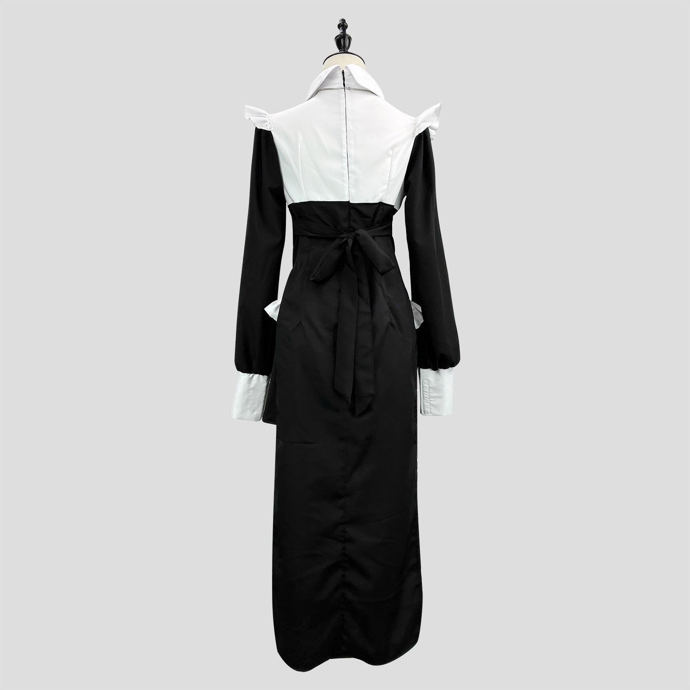 Women's Dark Nun Nurse Cosplay Costume Halloween Long Robe Slim Dress Party Outfit