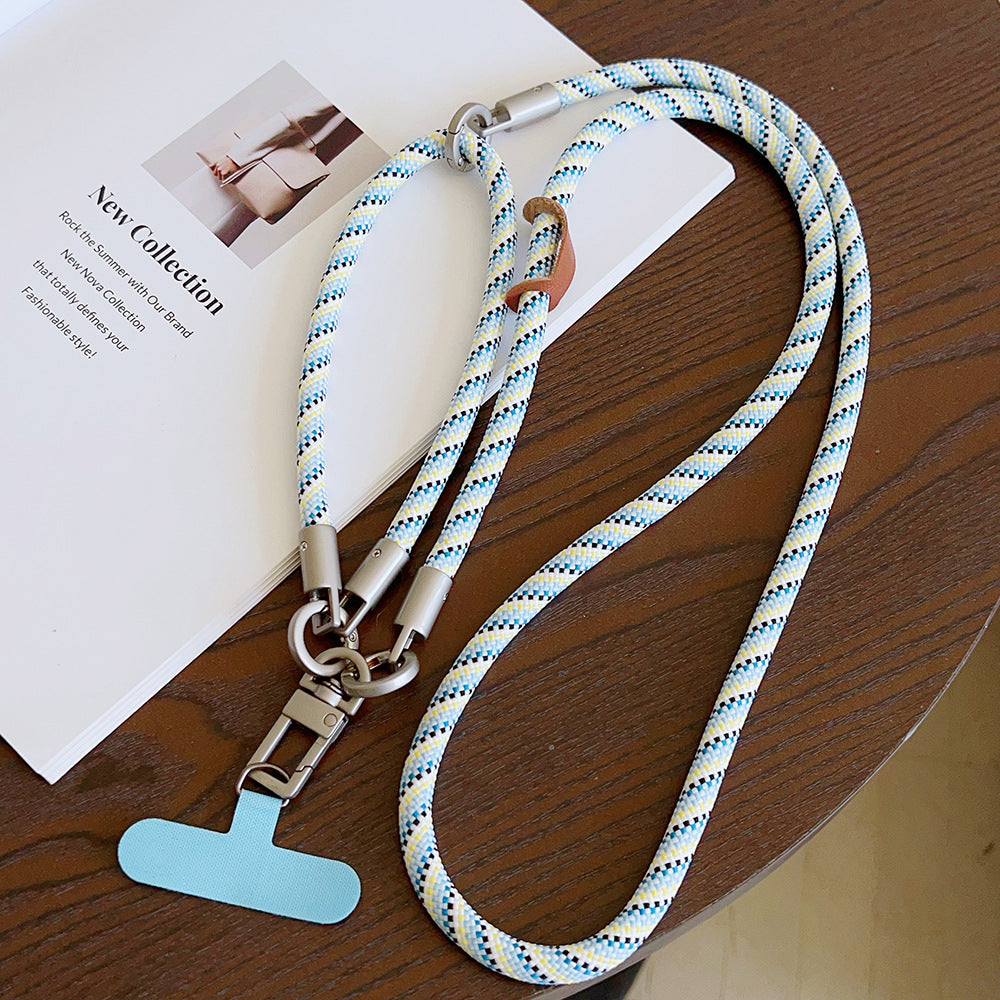 Multicolor Crossbody and Wrist Phone Strap with Tabs – Hand Woven 3-IN-1 Wristlet & Hand Lanyard